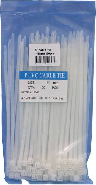 Rhino / KSS 150mm Industrial Self-Locking Nylon 66 Cable Ties (1 Packet / 100 Pieces)
