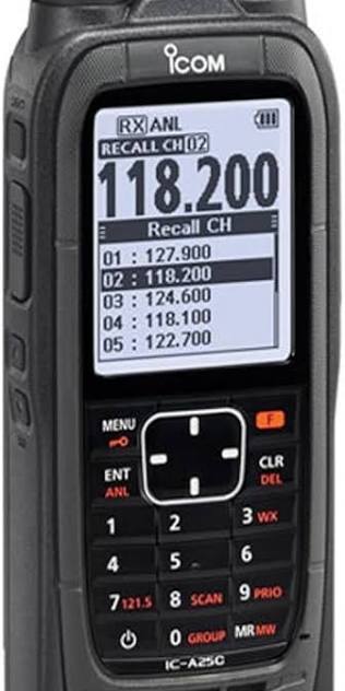 Icom IC-A25C 6-Watt Powerful Airband VHF Handheld Communications Transceiver